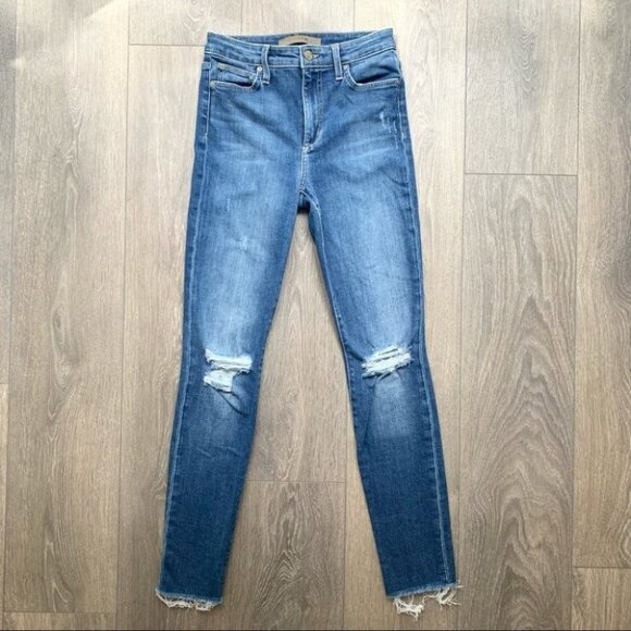 Joe's Jeans Charlie Kinkade High Rise Skinny Ankle Jeans Distressed Denim 25 - Picture 2 of 16